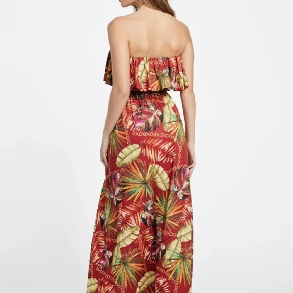 🌺NEW Guess Hillary’s Tropical Print Ruffle Dress – Size SMALL 🌺🌴 - Picture 5 of 6